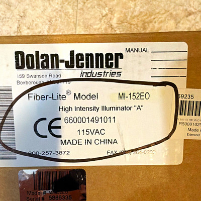 Dolan-Jenner Fiber-Lite MI-152EO High Intensity Halogen Illuminator 115VAC