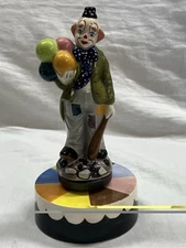 Vintage 1981 schmid hand painted clown music box