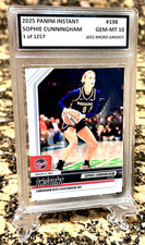 Sophie Cunningham Fever 2025 PANINI INSTANT GRADED GEM-MT 10 #198. Coa!