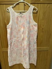 Komar Sleeveless Housecoat House Coat Nightgown Lounge Dress Women s Lg Vtg