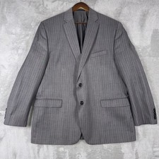 Polo Ralph Lauren 100 Wool Blazer Suit Jacket Gray Pinstripe