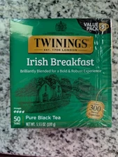 Twinings IRISH BREAKFAST Black Tea Bags - 50 count