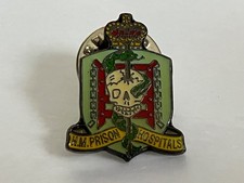 Vintage Original H.M Prison Hospitals Enamel Pin Badge