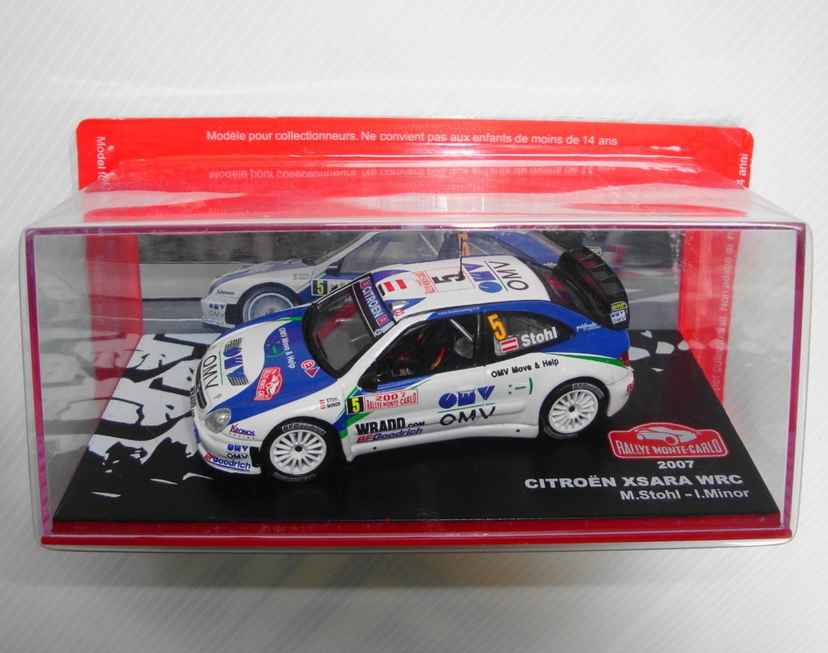 Miniature Rallye 1/43 Citroën Xsara WRC 2007 Stohl Minor - Monte Carlo - Altaya - MIB