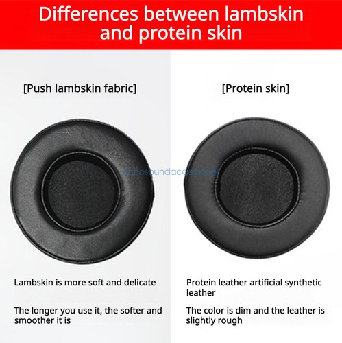 Replacement Round Sheepskin Ear Pads for 70 75 80 90 95 105 110mm Headphone - Picture 2 of 14