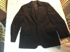 Express Mens Wool Navy One Button Blazer Size 42R Trim Fit