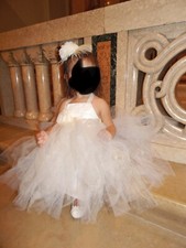 Wedding Tulle tutu Flower Girl Dress Gown Toddler Dress 2T