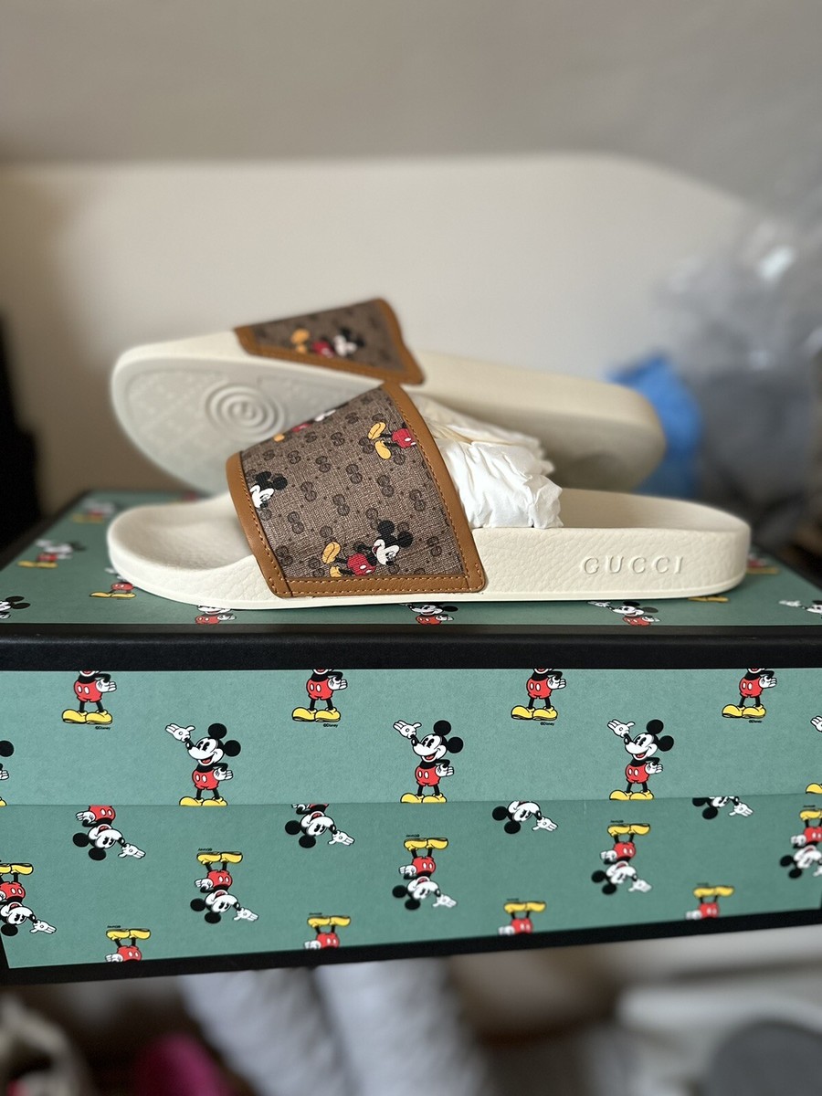 Gucci x Disney GG Mickey Mouse Slides Sandals Size U.K. 9  display picture 1