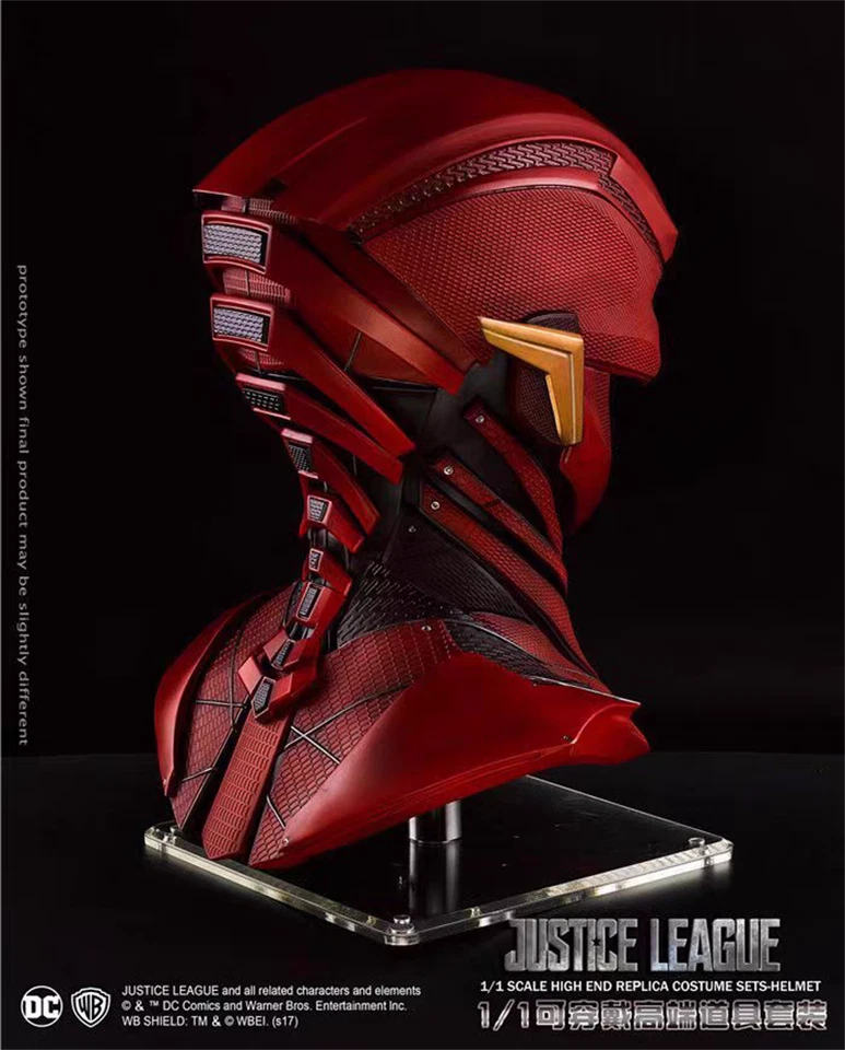 1:1 The Flash Batman DC Mask Hood Wearable Model Halloween Carnival Cosplay Mask - Image 4 of 4