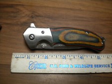 8" RAZOR TACTICAL FOLDING KNIFE Multi color 3.5" BLADE , Broken Spring