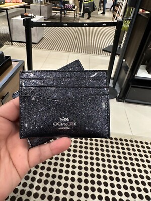 BN Coach Slim Id Card Case Silver/Gunmetal CP472