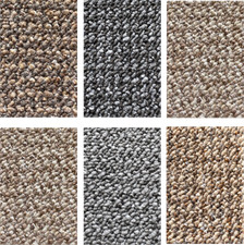 Carpet Berber Loop Pile Cheap Carpet Felt Backing Hard Wearing Lounge Stairs NEW