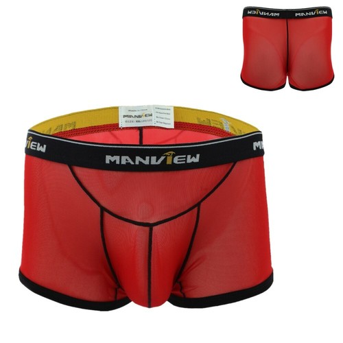 Mens Breathable Mesh Briefs Bulge Pouch Bikini Beach Enhance Underwear Lingerie - Picture 34 of 81