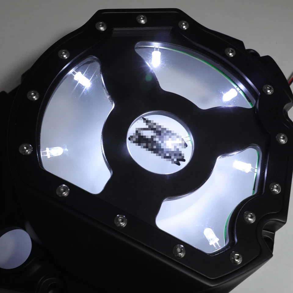 Tampa de embreagem de motor LED preta com branca para 2001-2005 Suzuki GSXR 600 750 1000 - Imagem 4 de 4