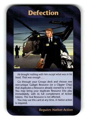 Defection Card INWO Illuminati New World Order Assassins Game 29