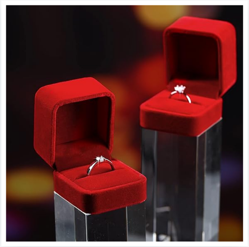 48 Pieces Velvet Ring Boxes Bulk for Jewelry Display Wedding Engagement Ring Box - Picture 8 of 8