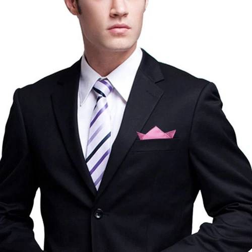 4Pcs Plain Pocket Square Wedding Mens Satin Solid Handkerchief Hanky Jacket Suit - Picture 6 of 31