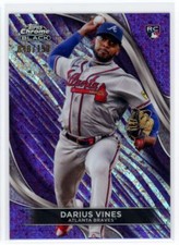 2024 Topps Chrome Black Purple Mini-Diamond Darius Vines RC 40/150 Braves