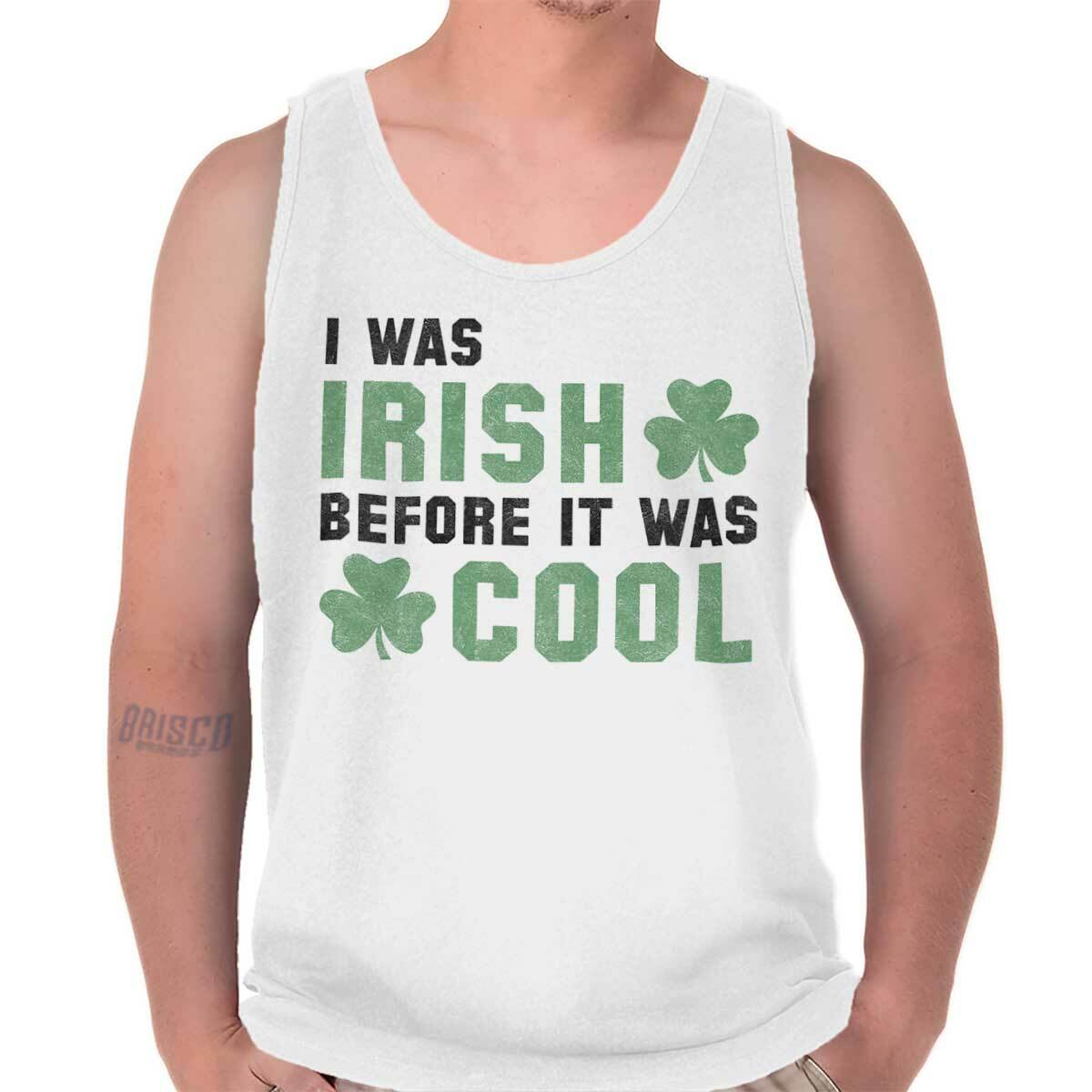 Débardeur Humour "Whiskey Squad" - Saint Patrick, Trèfle Irlandais, Vert, Neuf Avec étiquettes