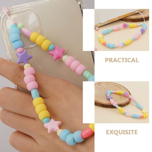 Colorful Resin Beaded Mobile Phone Lanyard Child Pendant Chain Cellphone - 第 7/12 張圖片