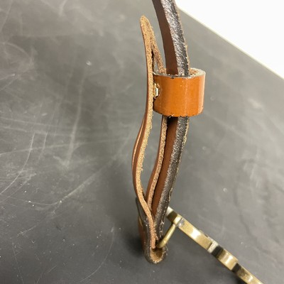 Vintage Dolce & Gabbana Belt 35” Brown WX Leather Brass  display picture 1