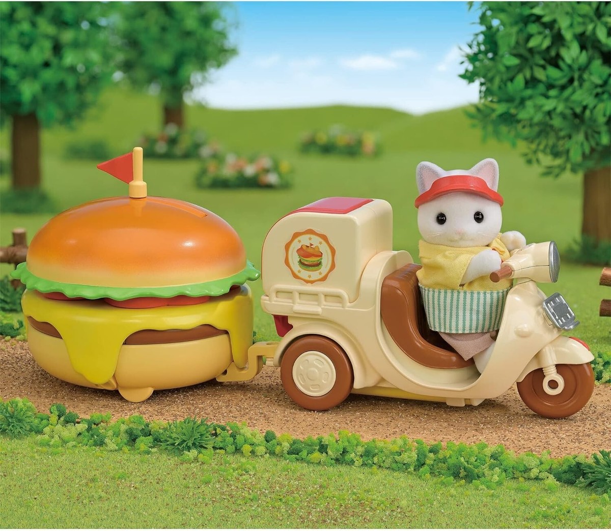 Sylvanian Families Yuenchi Omiseyasan [Freshly made hamburger