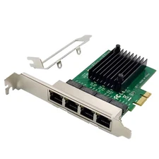 Gigabit Ethernet PCI-e PCIe x1 Network Adapter Card 4 Port NIC Realtek Chipset