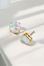 Kate Spade New York Small Square Studs Earrings Aurora Borealis