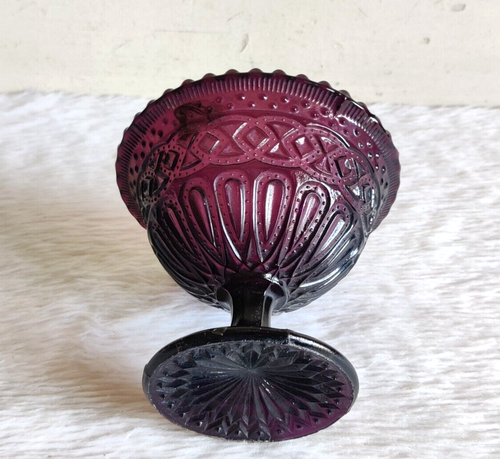 Antique Purple Amethyst Glass Bowl Old Glassware Collectible Rare GL987 - Picture 6 of 9