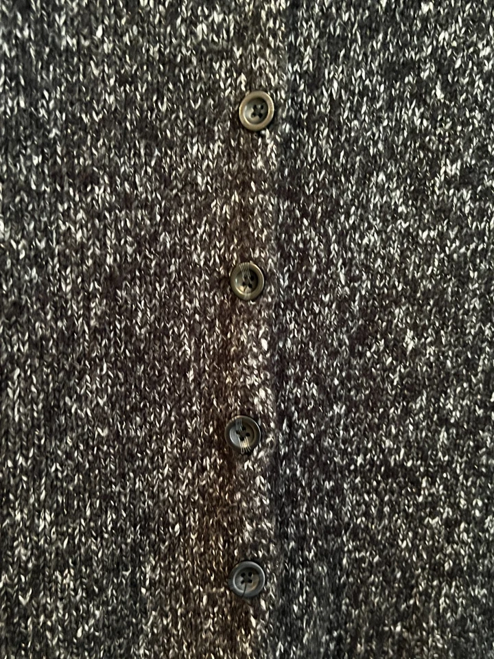 Cárdigan Suéter Chaleco Coldwater Creek Gris Grueso Tejido Sin Mangas Talla M Foto 3 de 4