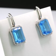 Orecchini Finemente Lavorati Con Topazio Blu. OBK2407 – PARRINI - Foto 5