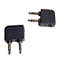 2x Airplane Audio Adapter 3.5mm Plug to 3.5mm Female Headphones Stereo Converter
