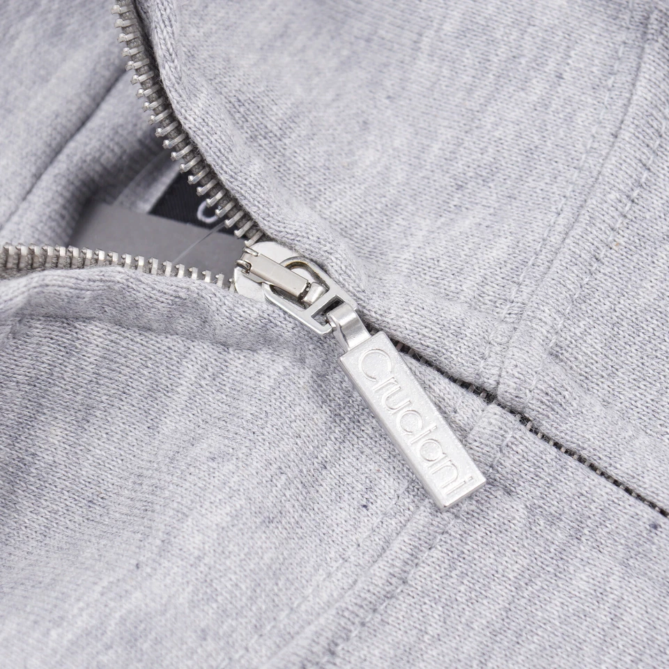 Sudadera con Capucha Cruciani Gris Tejido Algodón Cremallera Completa S (UE 48) NUEVA CON ETIQUETAS Foto 4 de 4