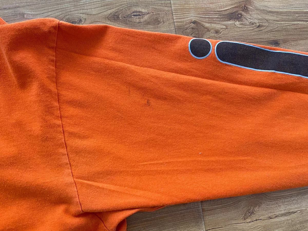 Vintage 00s Nike Shox Long Sleeve Orange T-Shirt Size XL y2k