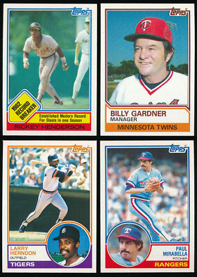 1983 Topps - You Pick Complete Your Set #1-200 (F39)
