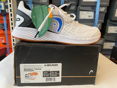 Head Sprint Team Men's Badminton Shoes Sports White [US:10/280mm] NWT 273494-090