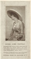 1913 Eastman Kodak Home Portrait Rochester NY Ad 3A Pocket Camera Velox Print