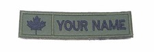 2 Pcs. CUSTOM NAME TEXT NAME TAPE ARMY MILITARY GREEN CANADA FLAG PATCH 3-5"x 1"