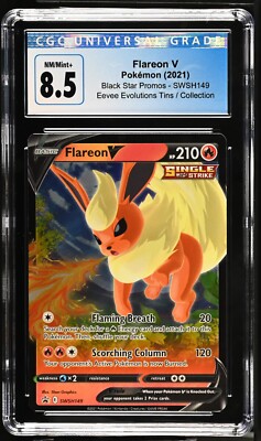 CGC Graded 8.5 Flareon V SWSH149 Black Star Promo Pokemon Card | eBay