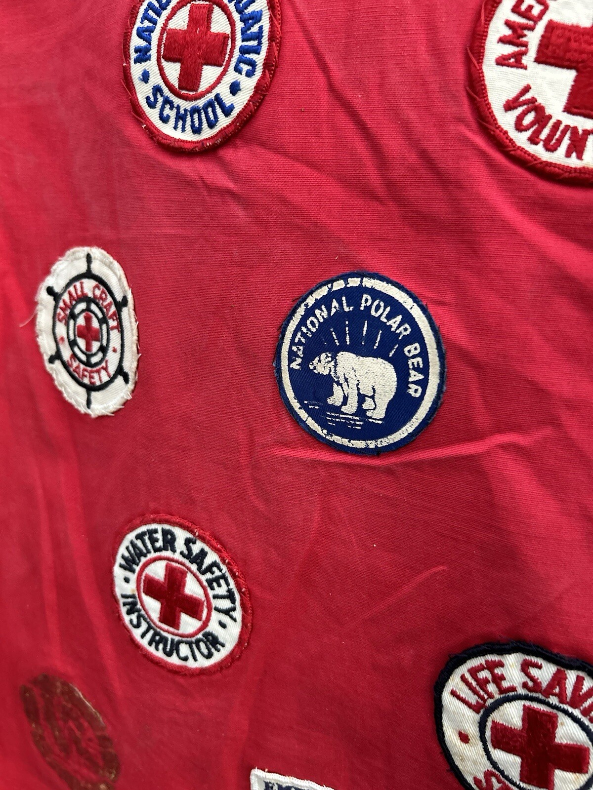 1960’s sears American Red Cross patchwork button … - image 7