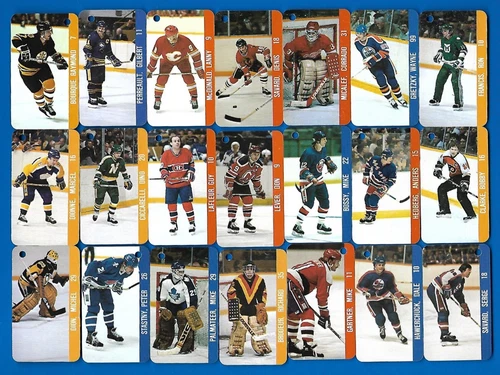 1983-84 SOUHAITS RENAISSANCE KEY CHAIN HOCKEY MINI PLASTIC CARD SEE LIST