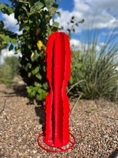 Myrtle Cactus Red - Metal Yard Art, Garden Decor, Outdoor  Indoor Metal Decor