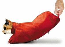 Cat Sack with Rear Underside Zipper Red Nylon Restraint Bag Vet Supply Size