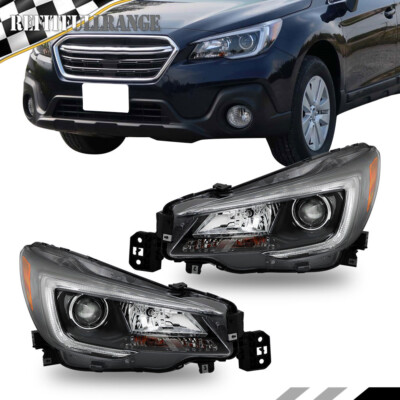 Halogen Left&Right Side Black Headlight Assy For Subaru Legacy/Outback 2018-2019