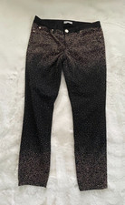 Versace Collection Gradient Gold Studded Black Pant Size: 30