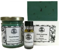 Good Fortune Spell Kit Prosperity Wishes Blessings Health Hoodoo Wiccan Pagan 