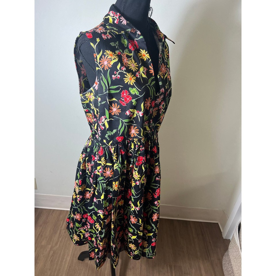 Kate Spade New York Floral Knee Length Dress Sz L eBay
