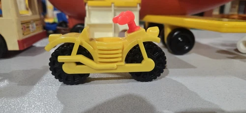 Vintage Fisher Price Little People Yellow Motorcycle