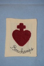 C26 insigne écusson scapulaire Sacré Cœur de Jésus Chouan Vendéen Bonchamps