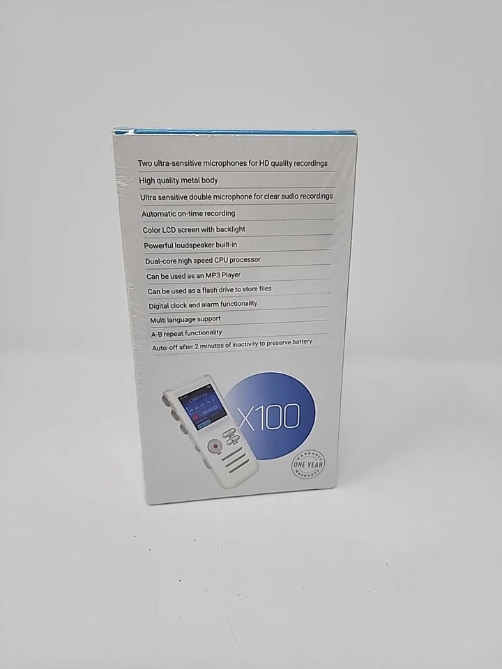 DICTOPRO X100 Digital Voice Activated Recorder Portable Mini Tape Dictaphone 8GB - Image 2 of 4